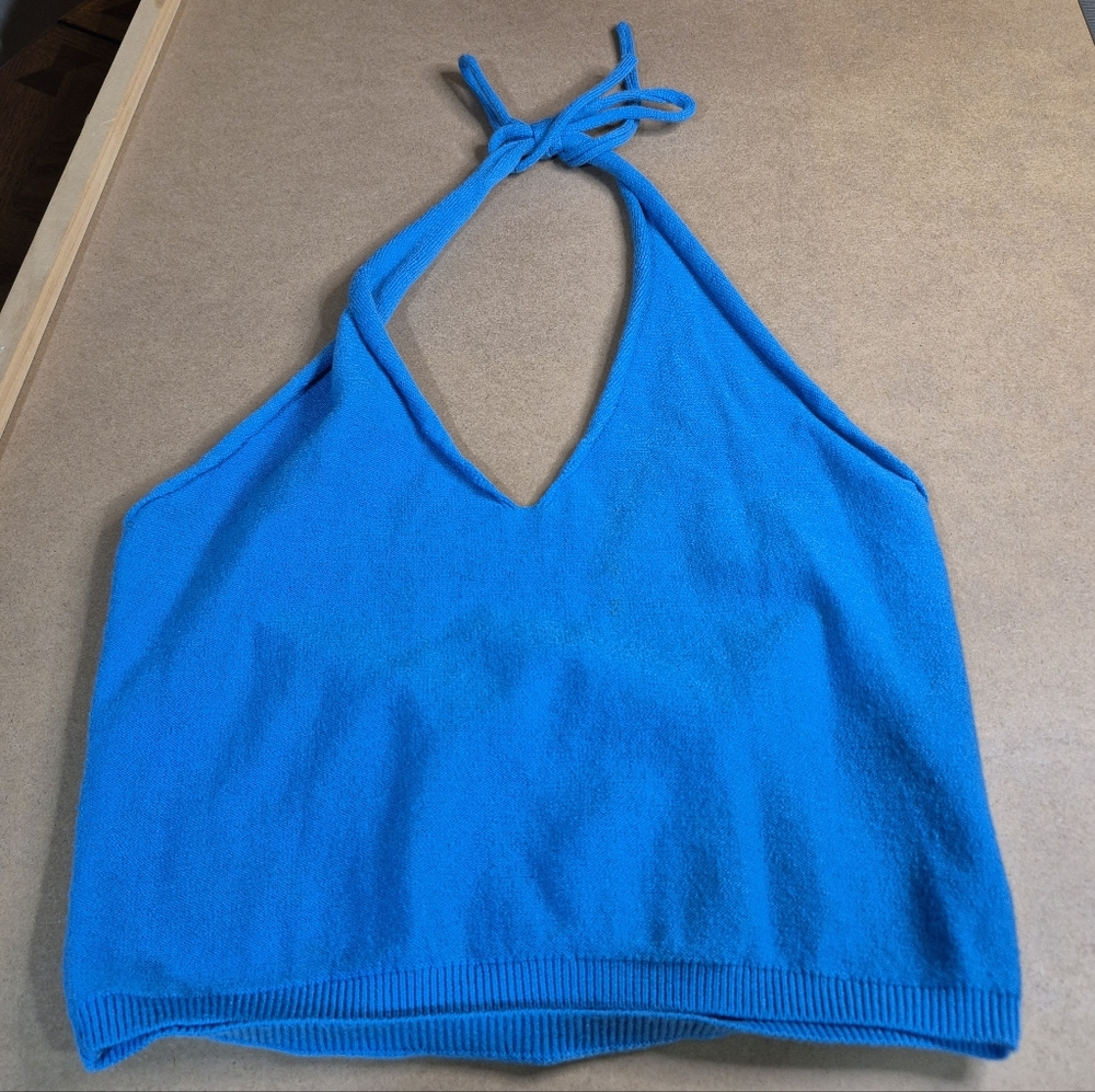 Lioness Electric Blue Halter Crop Top
